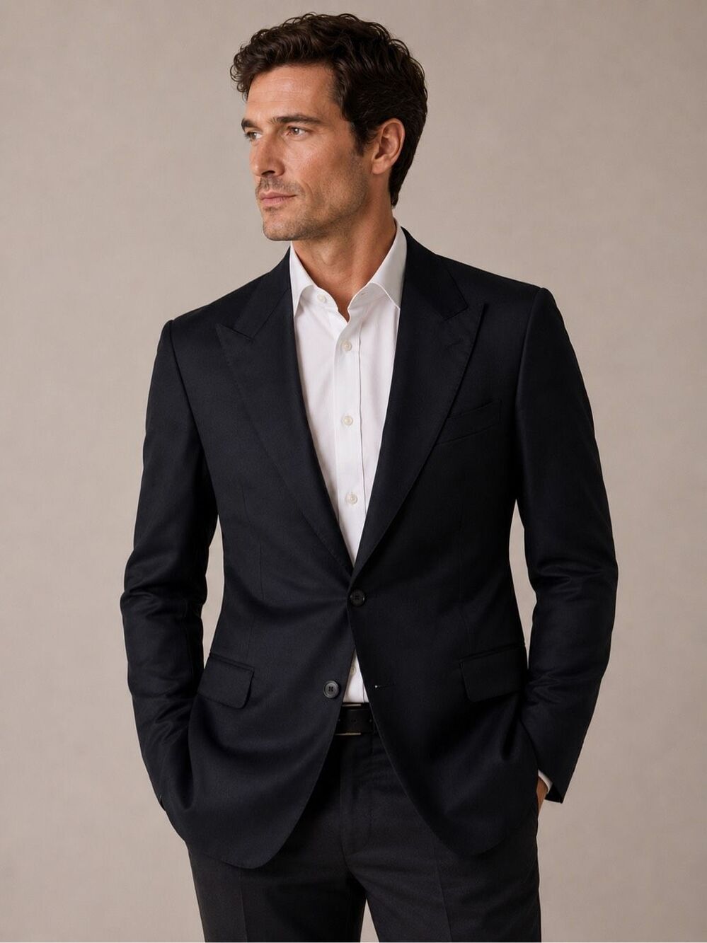 Tom Ford 100% Wool Men’s Uniform Suit Jacket Size 56 Black US Size 46
